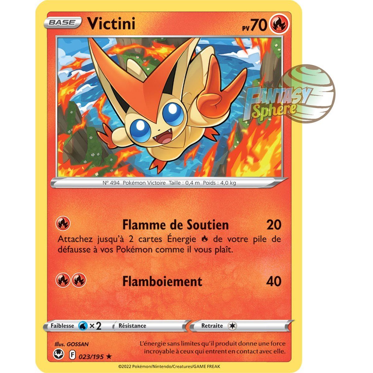 Victini - Rare 23/195 - Epee et Bouclier 12 Tempete Argentée