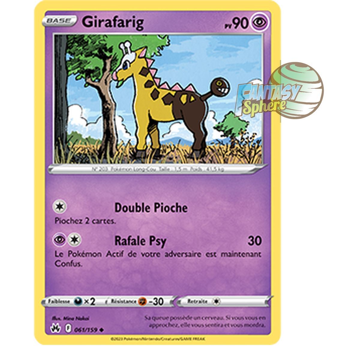 Item Girafarig - Reverse 61/159 - Epee et Bouclier 12.5 Zenith Supreme