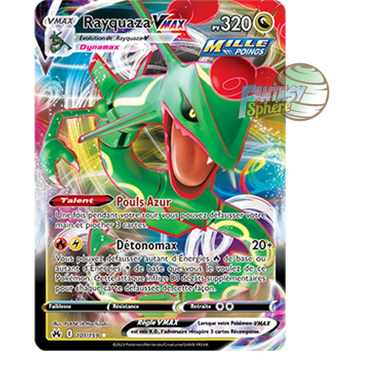 Item Rayquaza VMAX - Full Art Ultra Rare 101/159 - Epee et Bouclier 12.5 Zenith Supreme