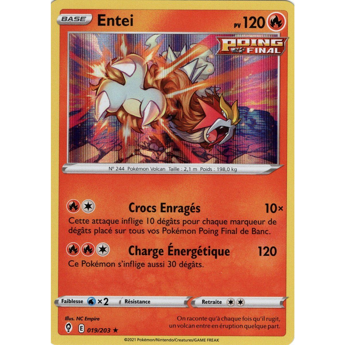 Entei - Holo Rare 19/203 - Epee et Bouclier 7 Evolution Celeste