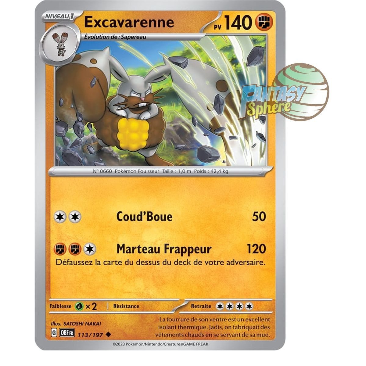 Excavarenne - Reverse 113/197 - Ecarlate et Violet Flammes Obsidiennes