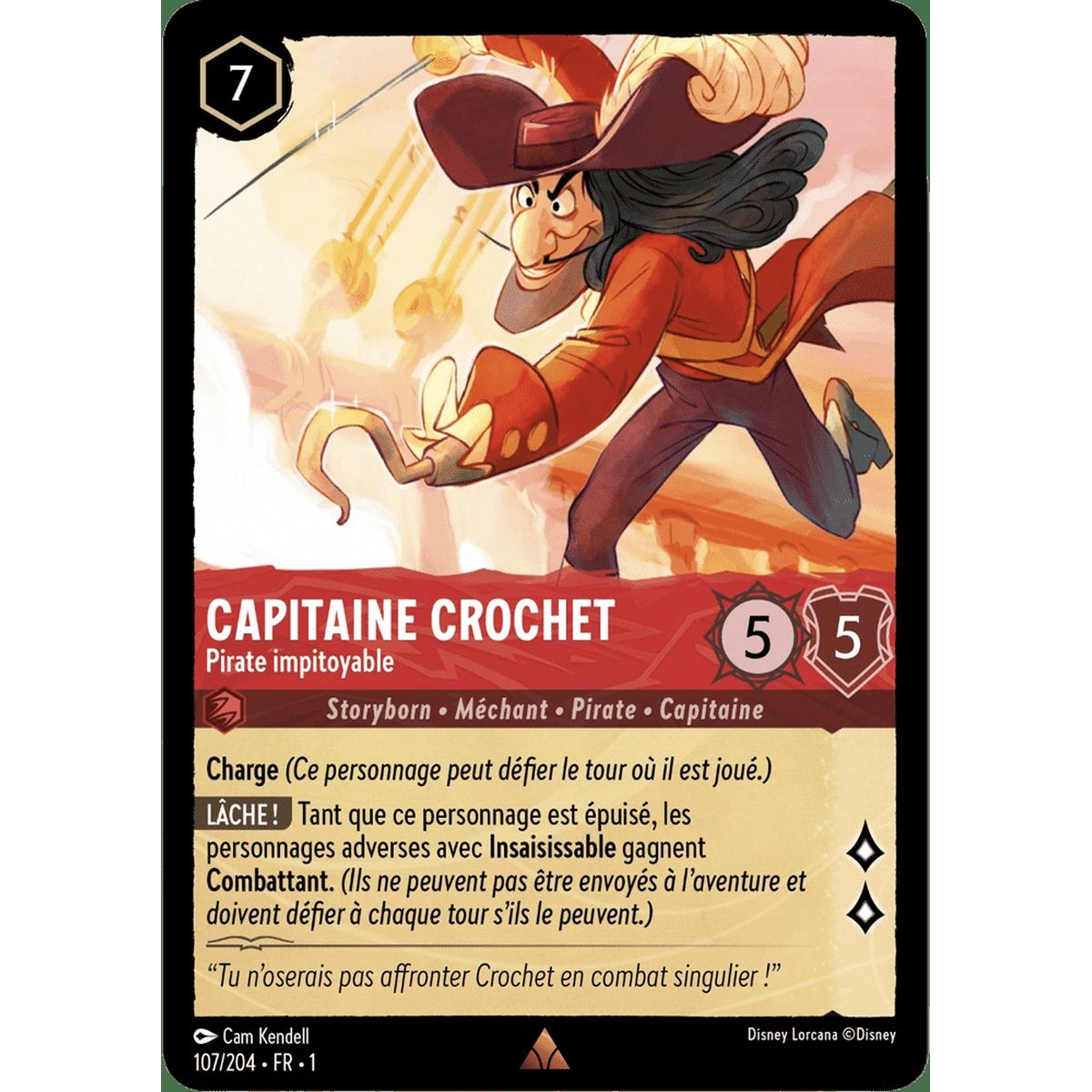 Capitaine Crochet, Pirate impitoyable - 107/204 - FC - Premier Chapitre - Rare - Français