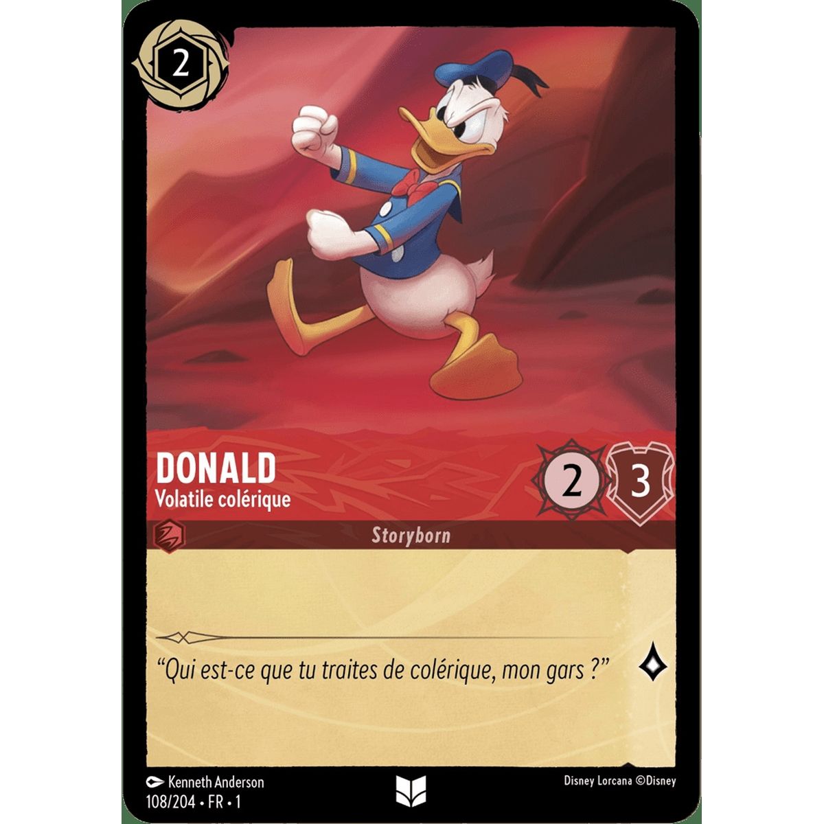 Item Donald, Volatile colérique - 108/204 - FC - Premier Chapitre - Peu Commune - Français