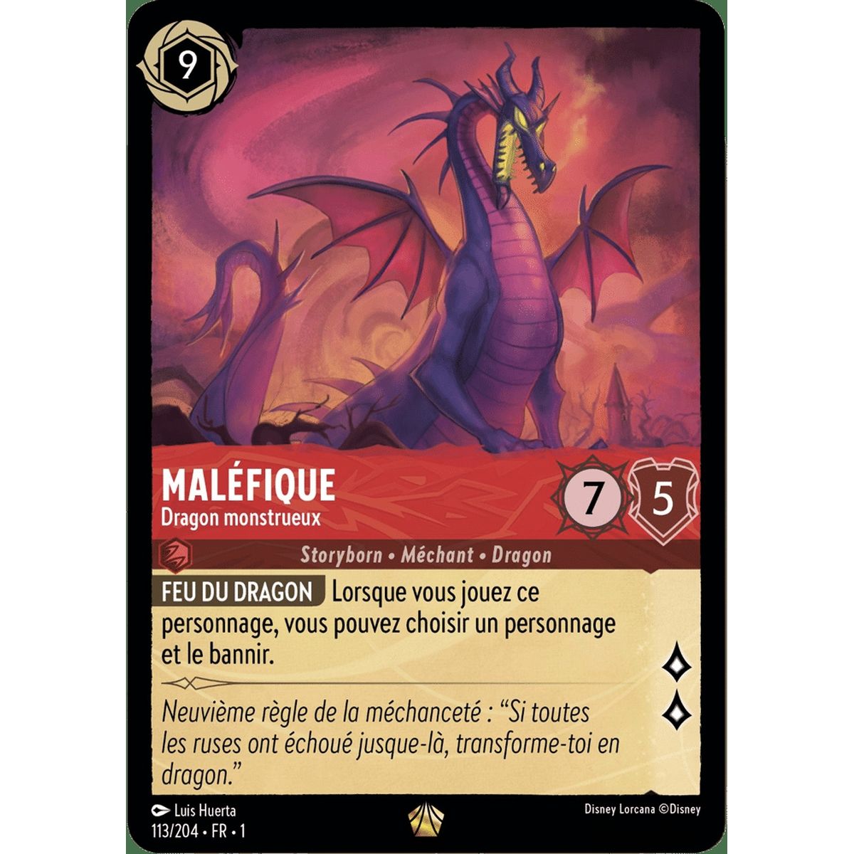 Maléfique, Dragon monstrueux - 113/204 - FC - Premier Chapitre - Légendaire - Français