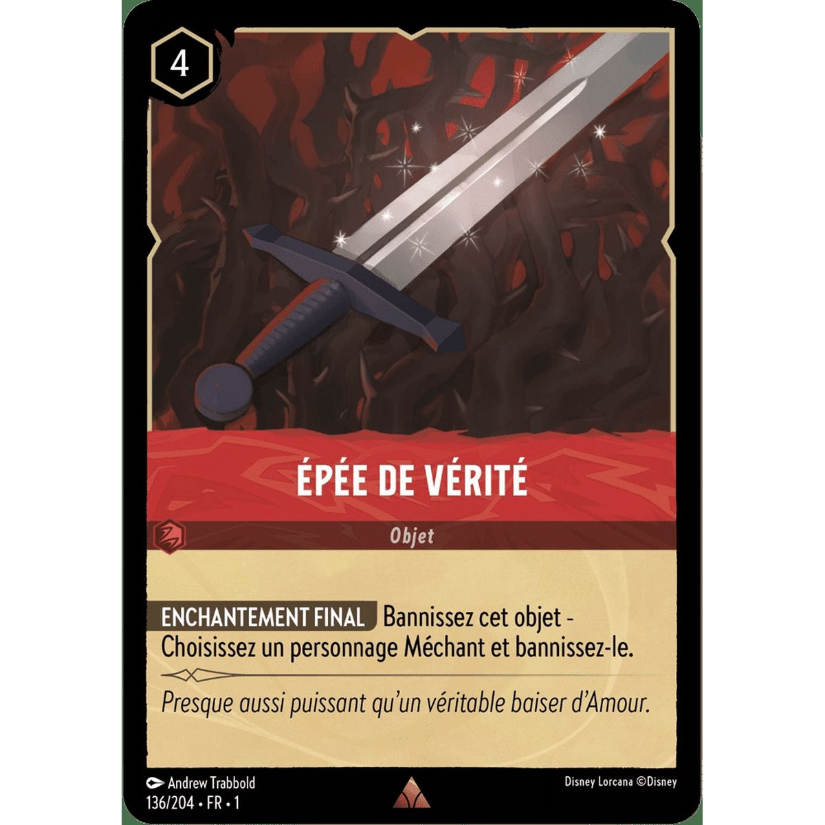 Item Épée de vérité - 136/204 - FC - Premier Chapitre - Rare - Français