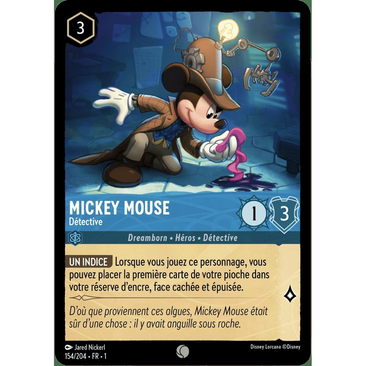 Item Mickey Mouse, Détective - 154/204 - FC - Premier Chapitre - Commune - Français