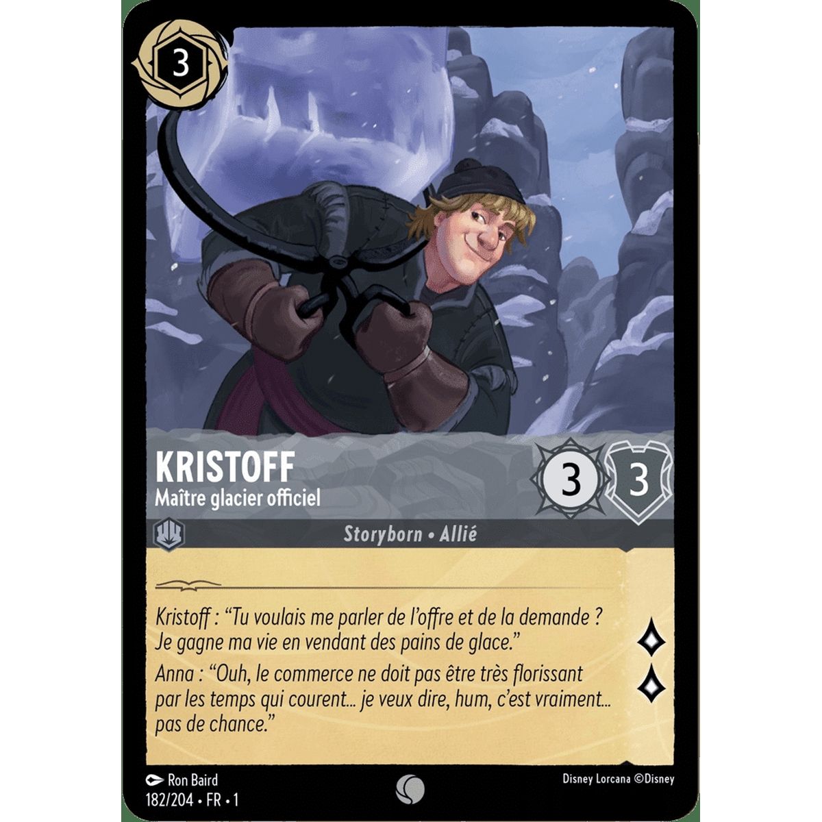 Kristoff, Maître glacier officiel - 182/204 - FC - Premier Chapitre - Brillante - Premium - Français