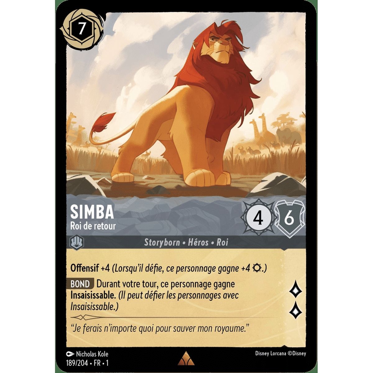 Simba, Roi de retour - 189/204 - FC - Premier Chapitre - Brillante - Premium - Français