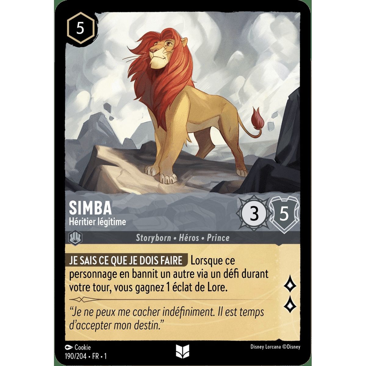 Simba, Héritier légitime - 190/204 - FC - Premier Chapitre - Brillante - Premium - Français