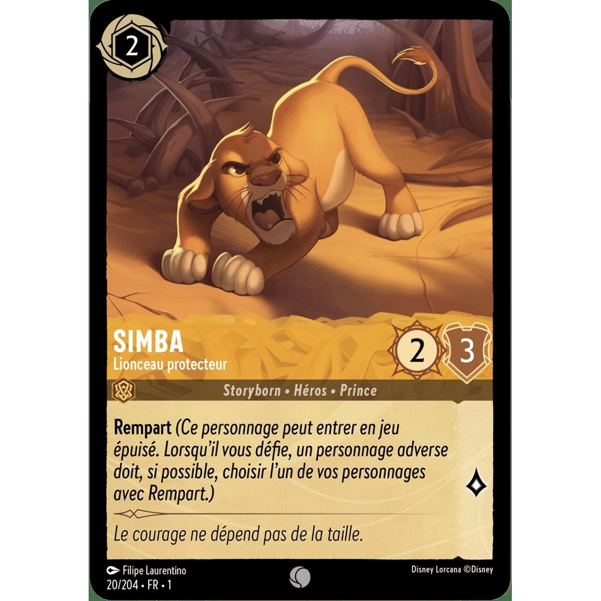 Simba, Lionceau protecteur - 20/204 - FC - Premier Chapitre - Commune - Français