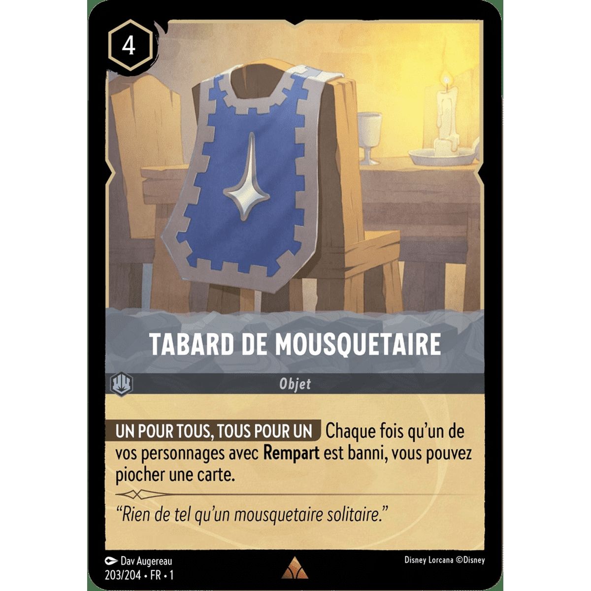 Tabard de Mousquetaire - 203/204 - FC - Premier Chapitre - Rare - Français