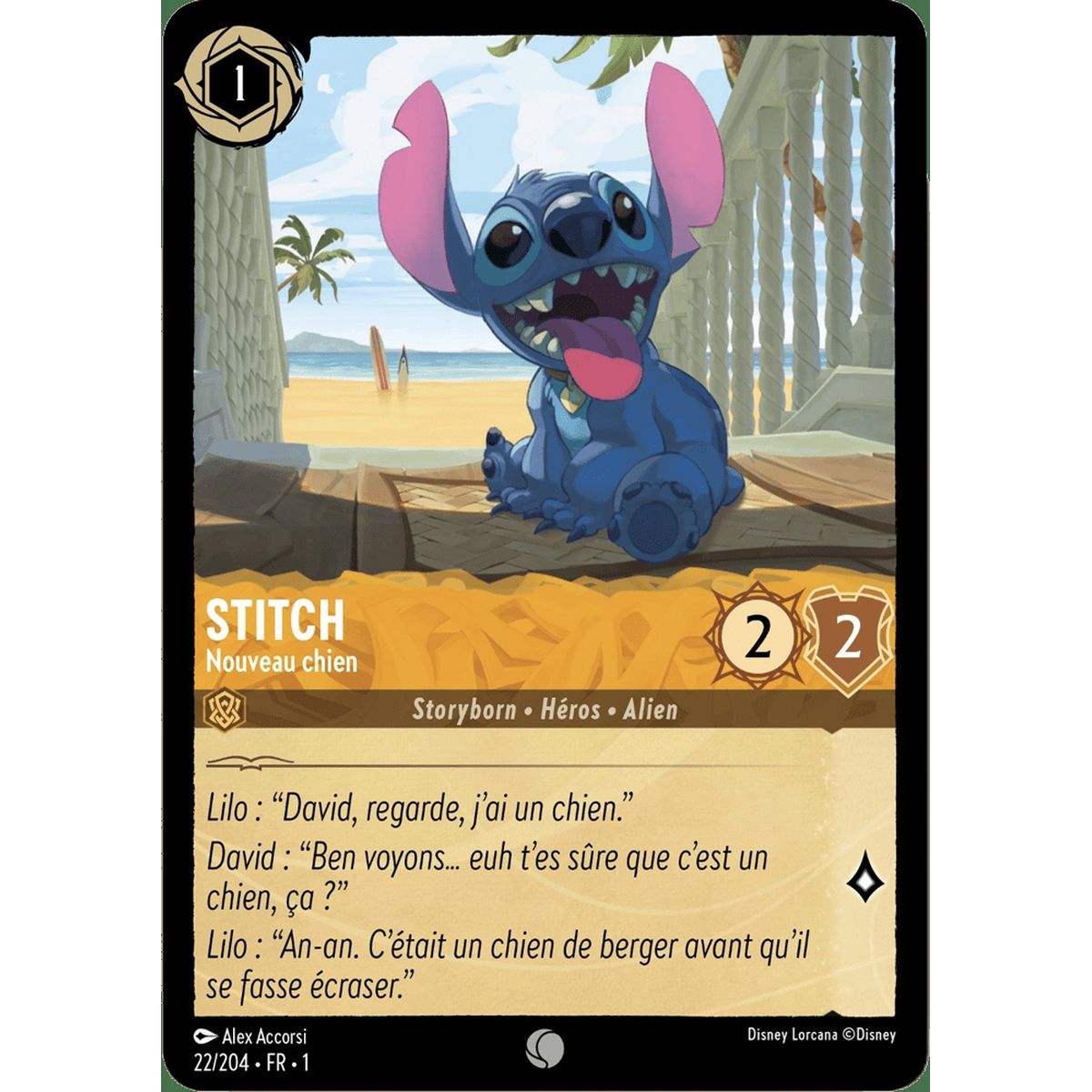 Item Stitch, Nouveau chien - 22/204 - FC - Premier Chapitre - Commune - Français