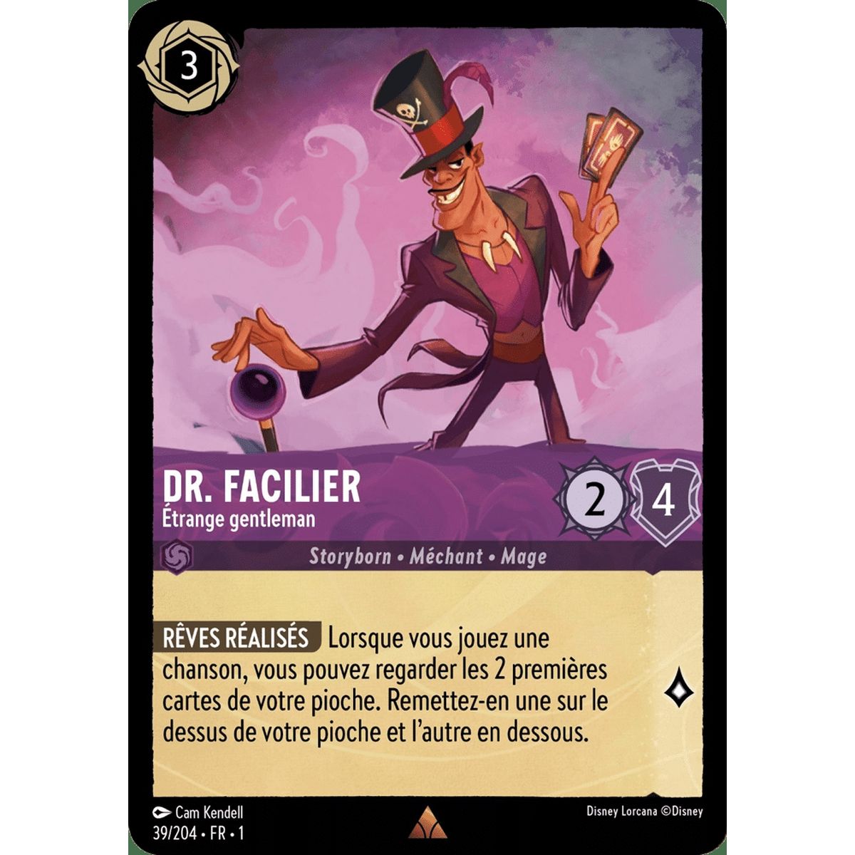 Item Dr. Facilier, Étrange gentleman - 39/204 - FC - Premier Chapitre - Brillante - Premium - Français