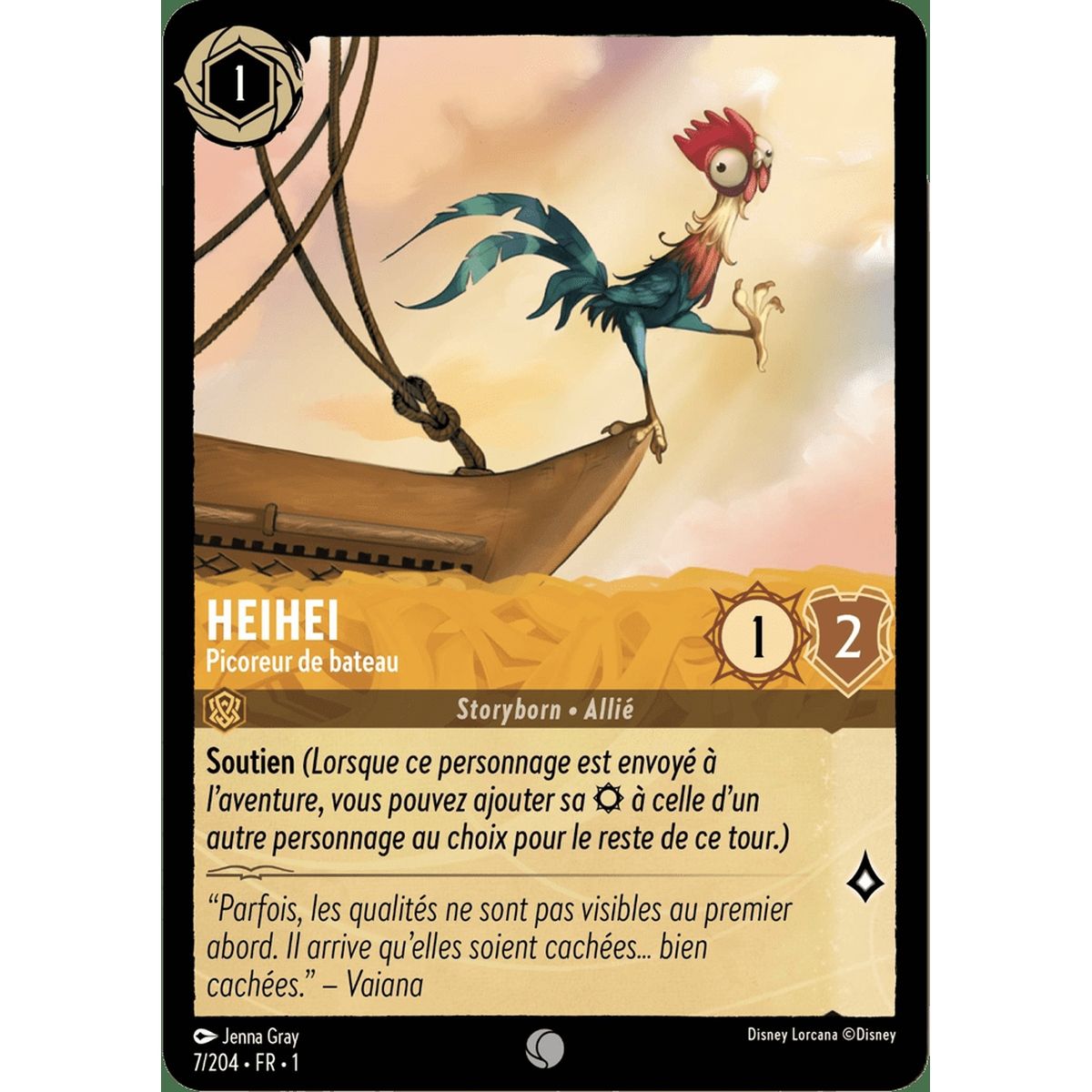 Heihei, Picoreur de bateau - 7/204 - FC - Premier Chapitre - Commune - Français