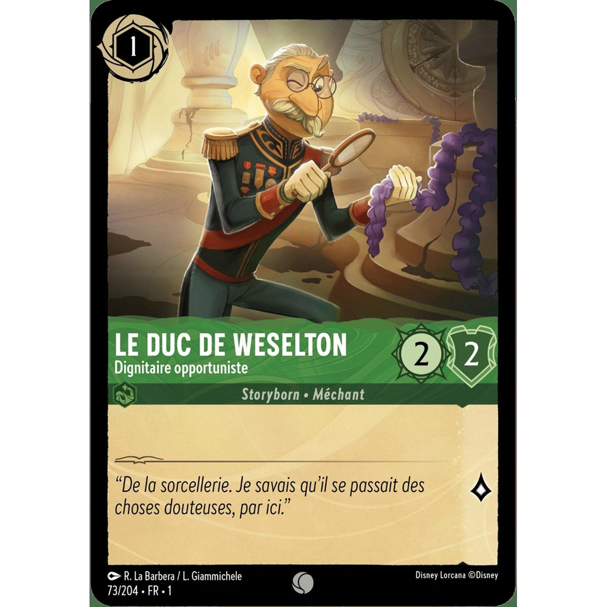 Le Duc de Weselton, Dignitaire opportuniste - 73/204 - FC - Premier Chapitre - Commune - Français