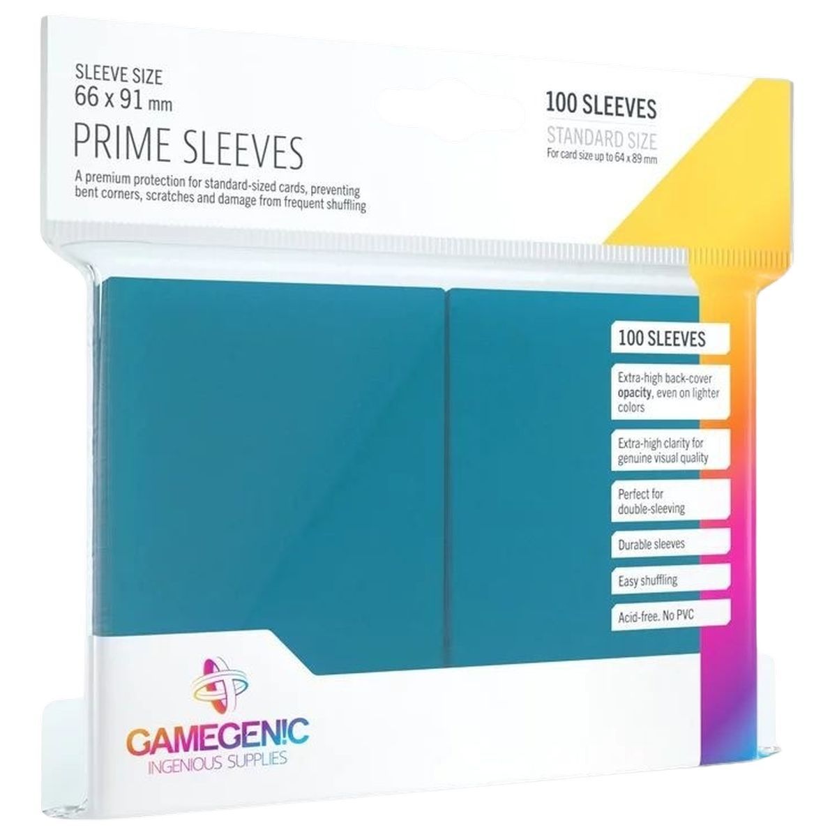 Item Gamegenic - 100 Prime Sleeves Bleu - 66x91 Standard (100)