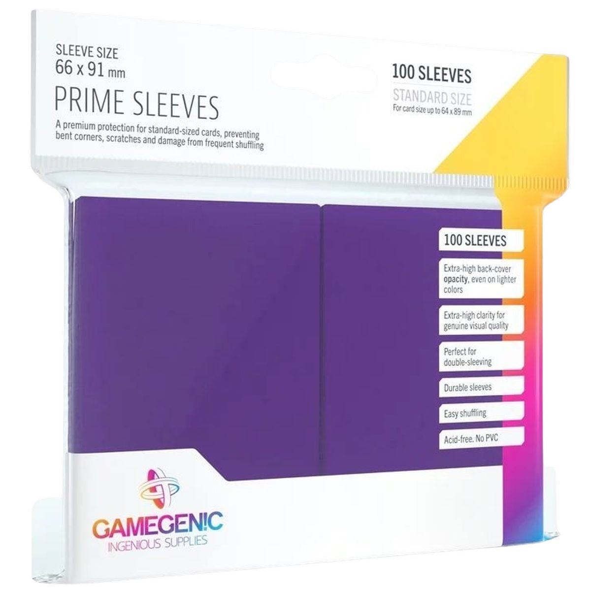 Item Gamegenic - 100 Prime Sleeves Violet - 66x91 Standard (100)