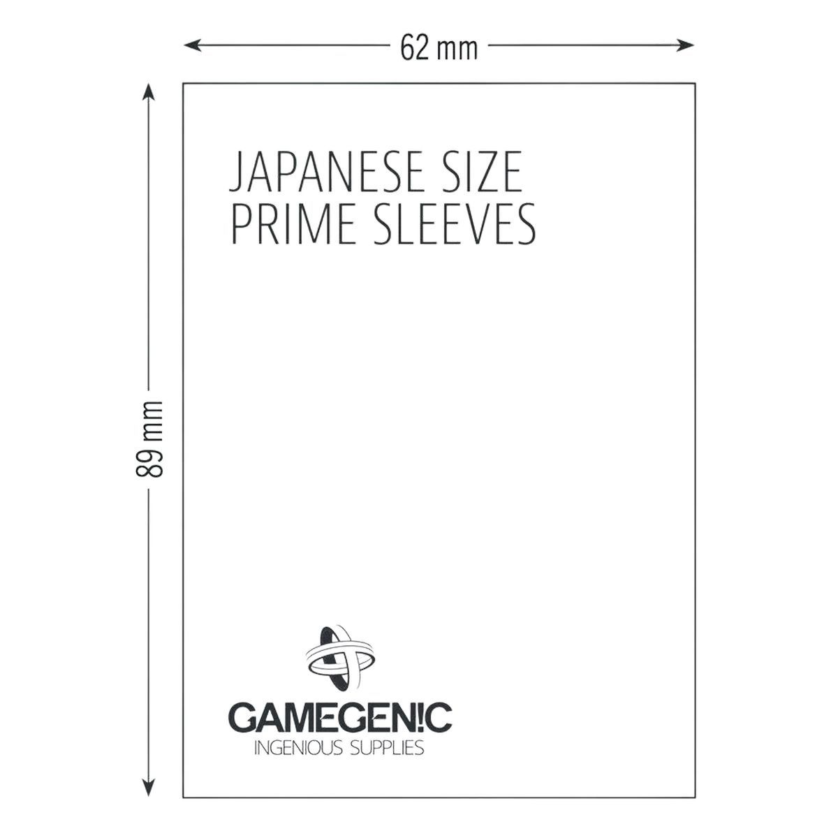 Gamegenic - Japanese Size - 60 Prime Sleeves Clear - 62x89 Small (60)