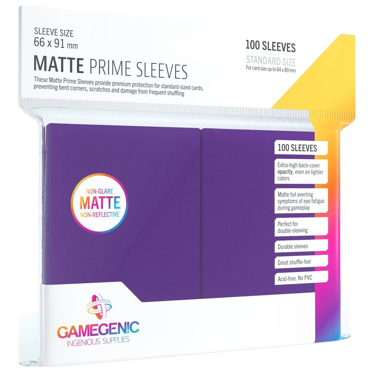 Item Gamegenic - Matte Prime Standard Sleeves - Violet - 66x91 (100)