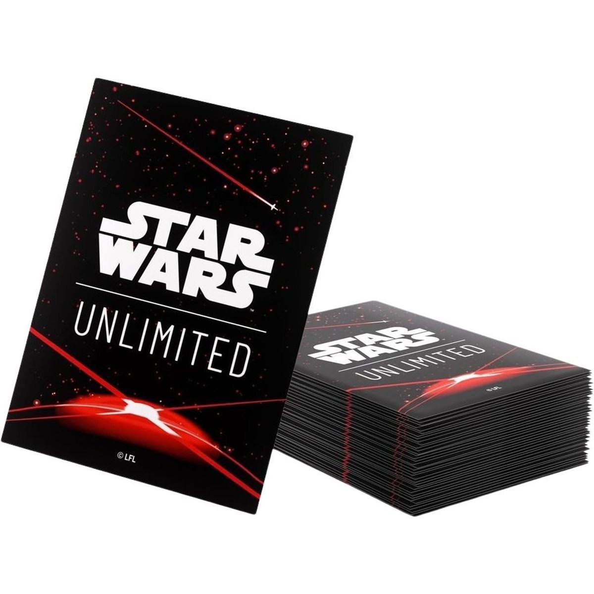 Gamegenic - Protèges Cartes - Standard - Double Sleeves Pack - Star Wars : Unlimited - Space Red - FR