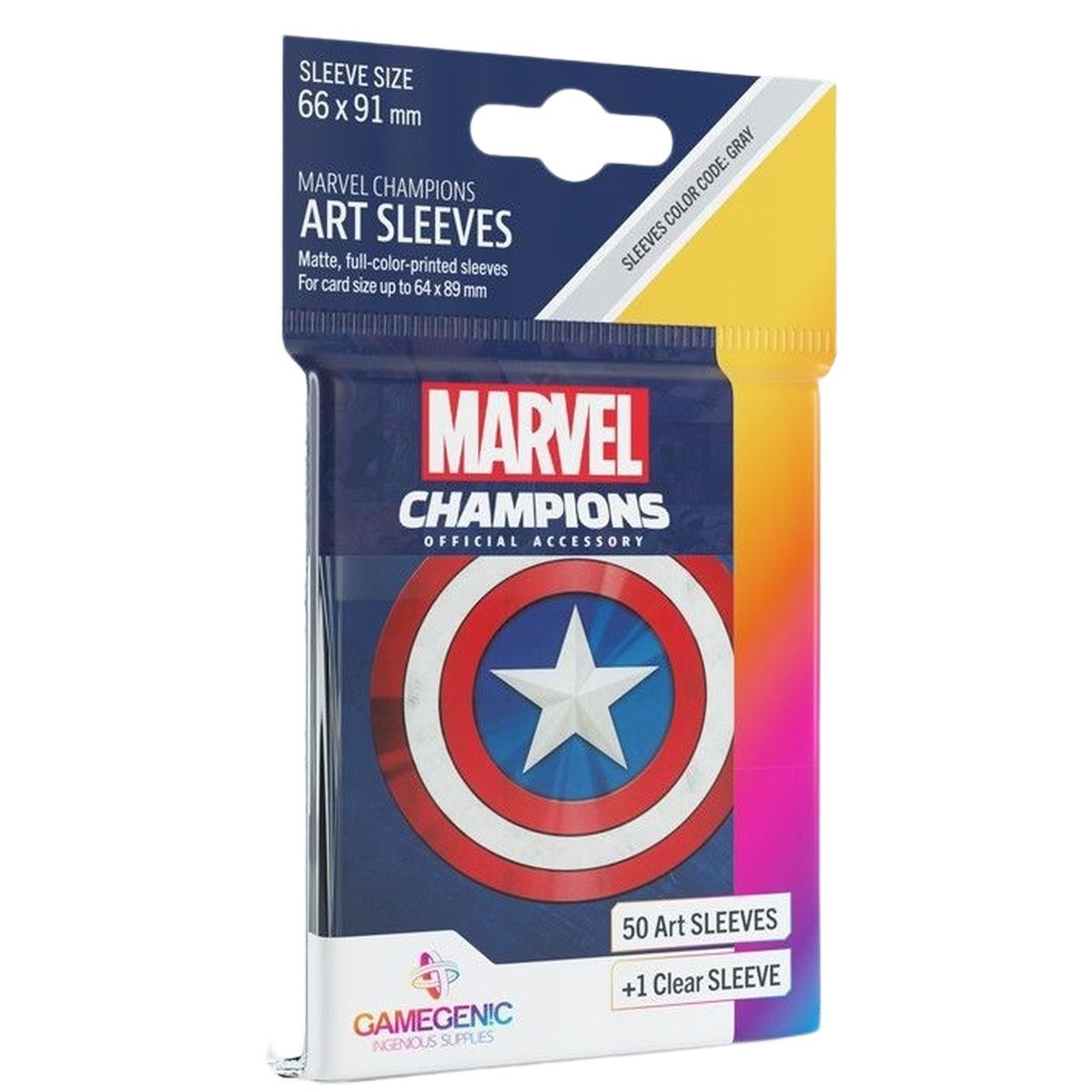 Gamegenic - Protèges Cartes - Standard - Marvel Champions : Captain America (50)