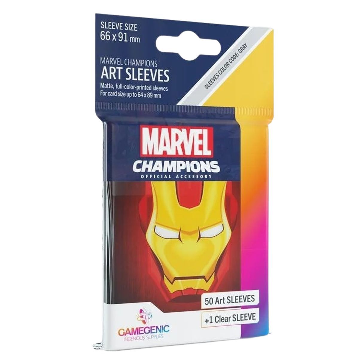 Gamegenic - Protèges Cartes - Standard - Marvel Champions : Iron Man (50)