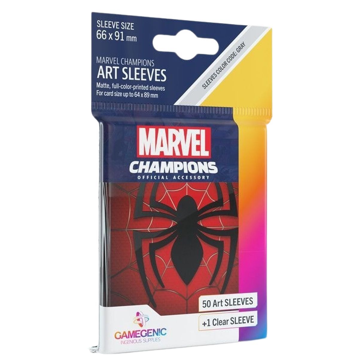 Gamegenic - Protèges Cartes - Standard - Marvel Champions : Spider-Man (50)