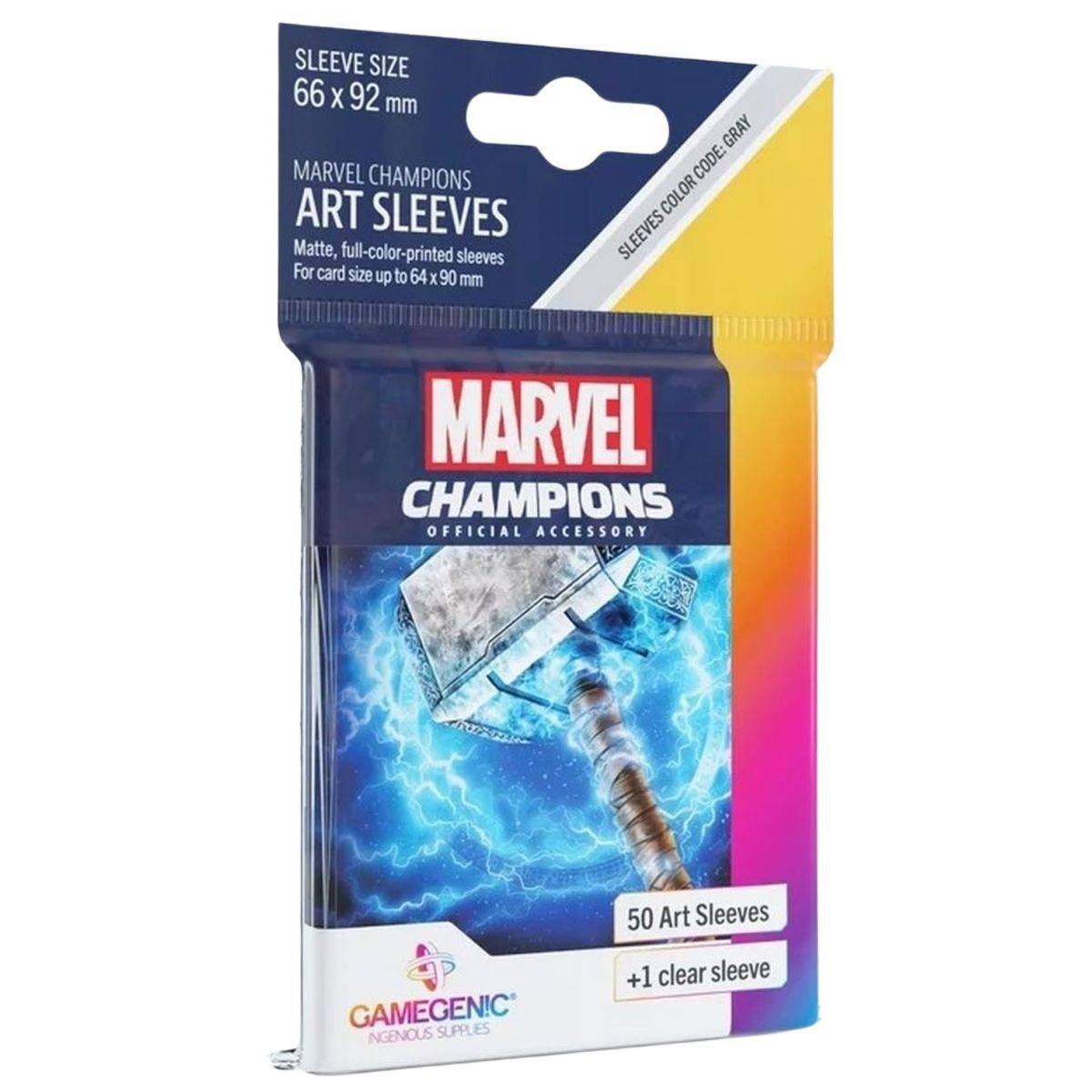 Gamegenic - Protèges Cartes - Standard - Marvel Champions : Thor (50)