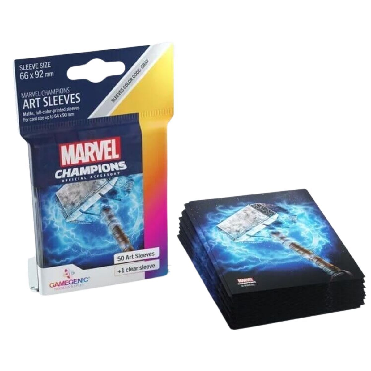 Gamegenic - Protèges Cartes - Standard - Marvel Champions : Thor (50)