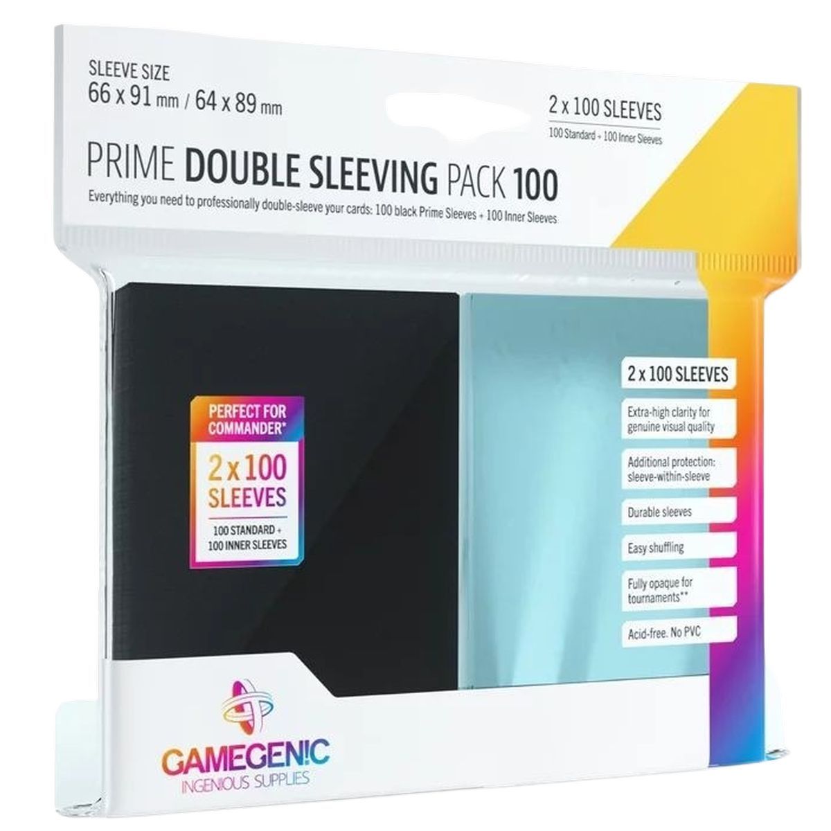 Gamegenic - Protèges Cartes - Standard - Prime Double Sleeving Pack (200)