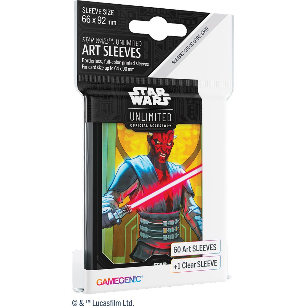 Gamegenic - Protèges Cartes - Standard - Star Wars : Unlimited - Darth Maul (60)