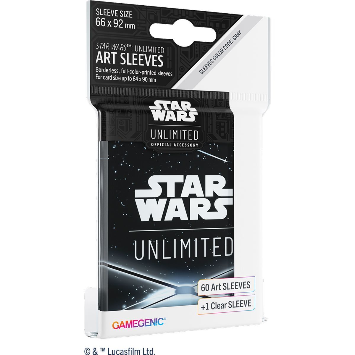 Gamegenic - Protèges Cartes - Standard - Star Wars : Unlimited - Space Black (60)