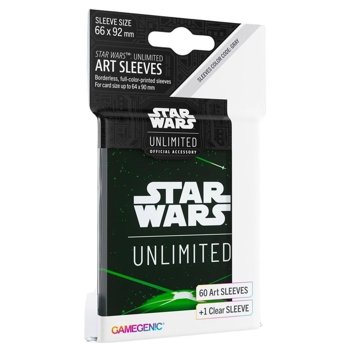 Item Gamegenic - Protèges Cartes - Standard - Star Wars : Unlimited - Space Green - FR (60)