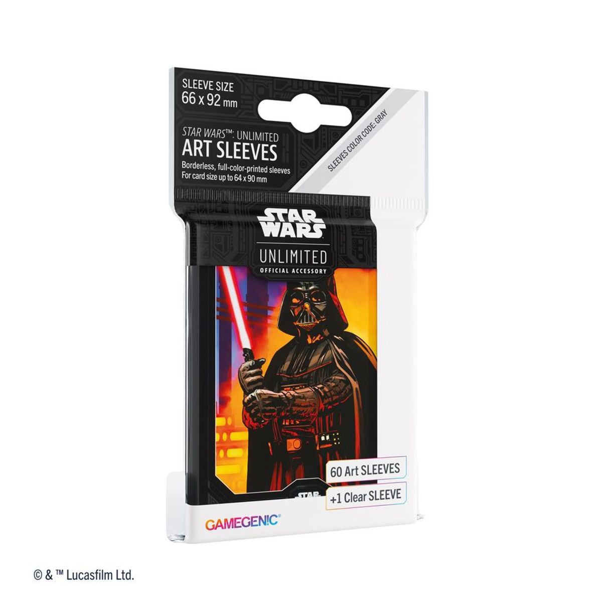 Gamegenic - Protèges Cartes - Standard - Star Wars : Unlimited - Vader - FR (60)