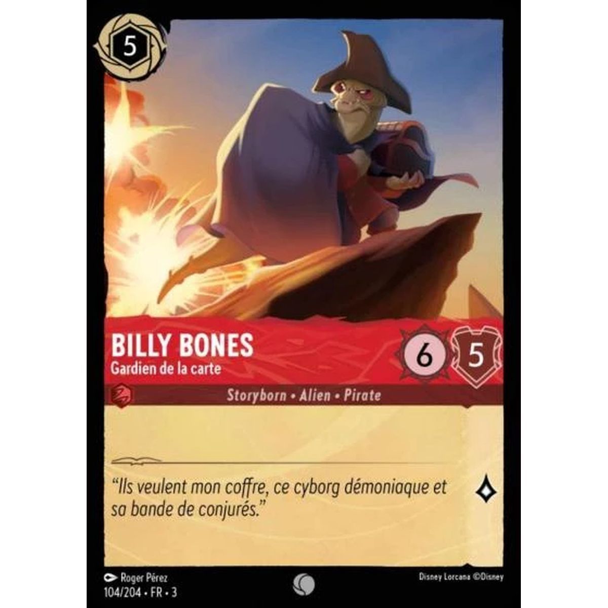 Billy Bones, Gardien de la carte - 104/204 - ITI - Les Terres d'Encres - Commune - Français