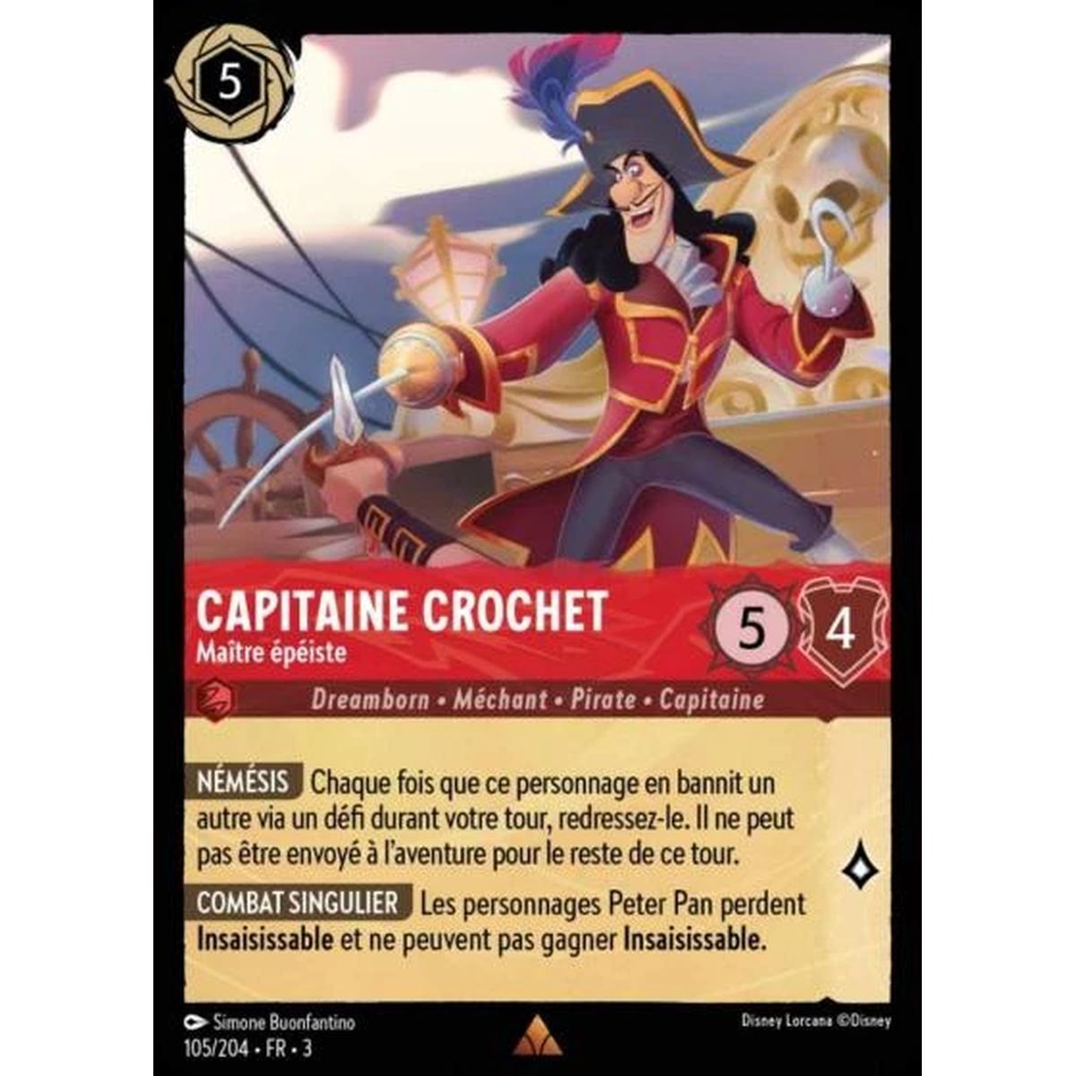 Item Capitaine Crochet, Maître épéiste - 105/204 - ITI - Les Terres d'Encres - Rare - Français