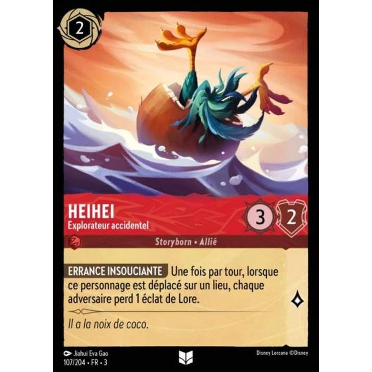 Item Heihei, Explorateur accidentel - 107/204 - ITI - Les Terres d'Encres - Brillante - Premium - Français