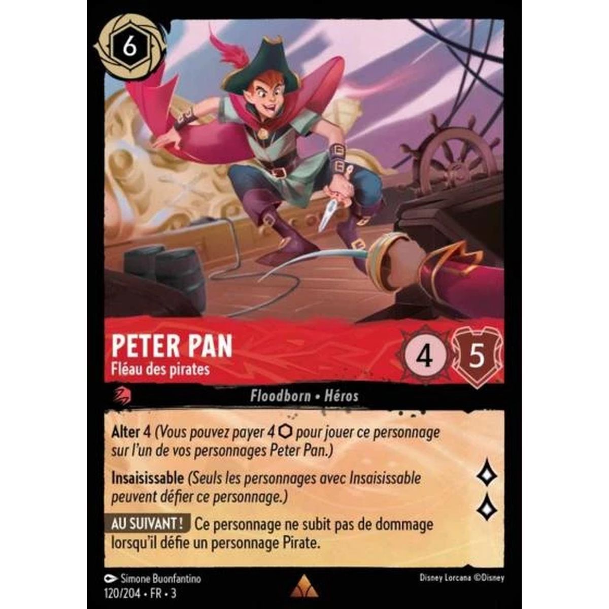 Item Peter Pan, Fléau des pirates - 120/204 - ITI - Les Terres d'Encres - Brillante - Premium - Français