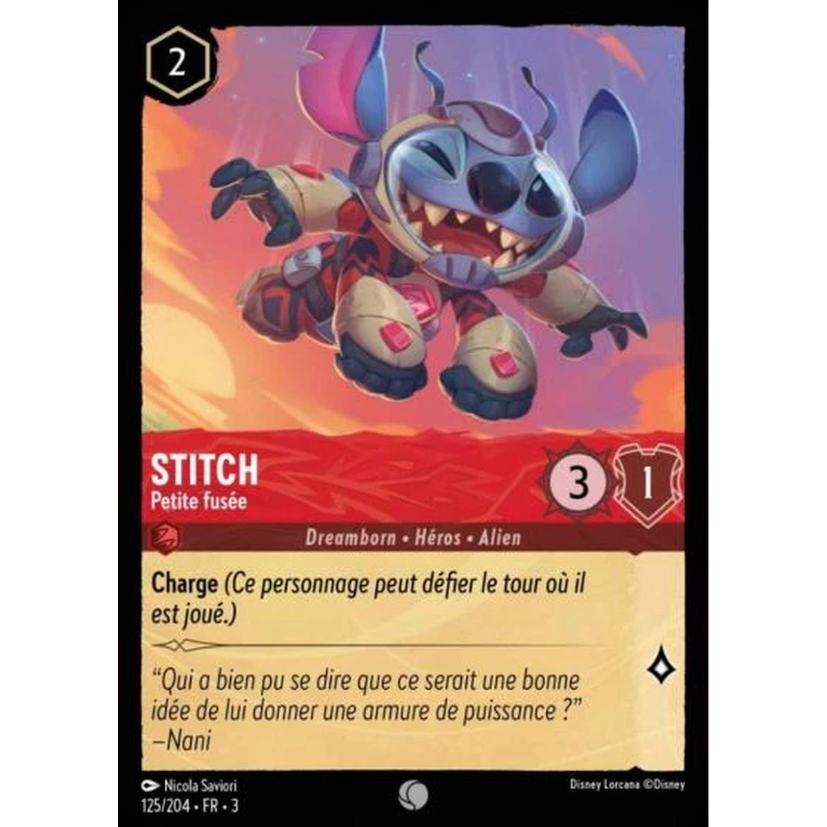 Stitch, Petite fusée - 125/204 - ITI - Les Terres d'Encres - Brillante - Premium - Français