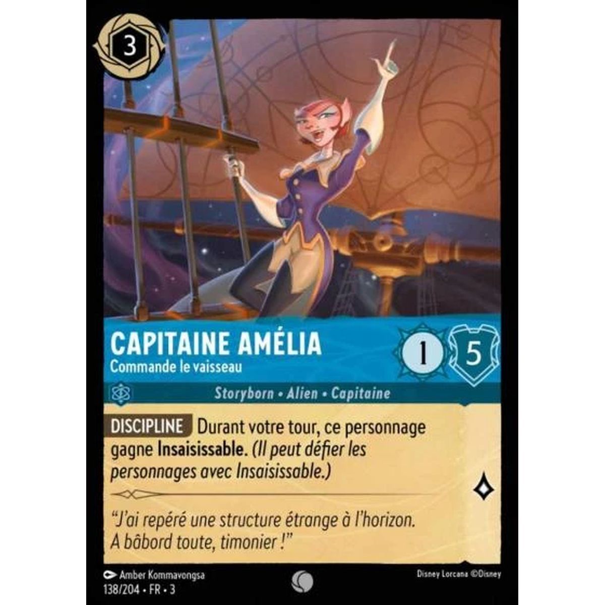 Capitaine Amélia, Commande le vaisseau - 138/204 - ITI - Les Terres d'Encres - Brillante - Premium - Français