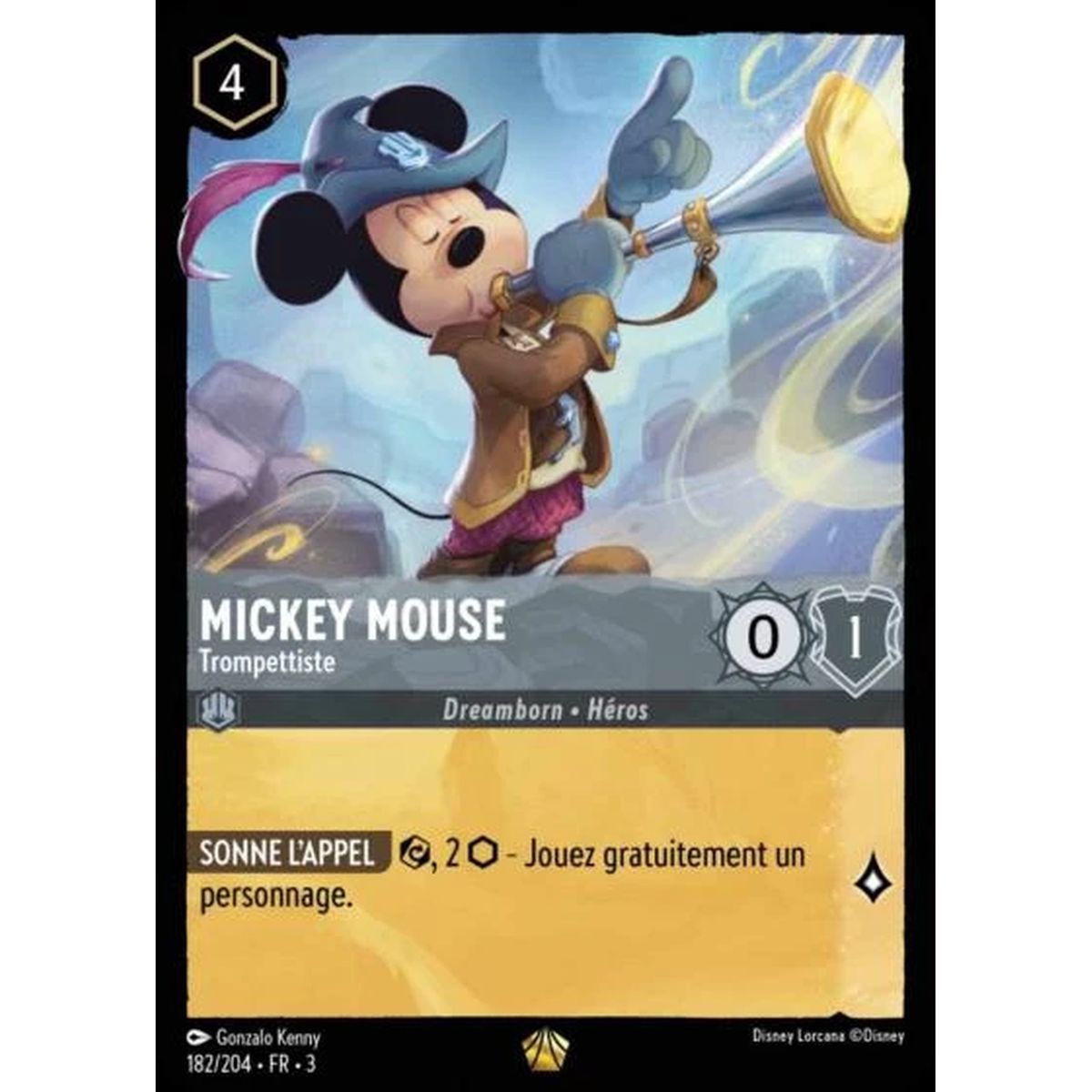 Mickey Mouse, Trompettiste - 182/204 - ITI - Les Terres d'Encres - Brillante - Premium - Français