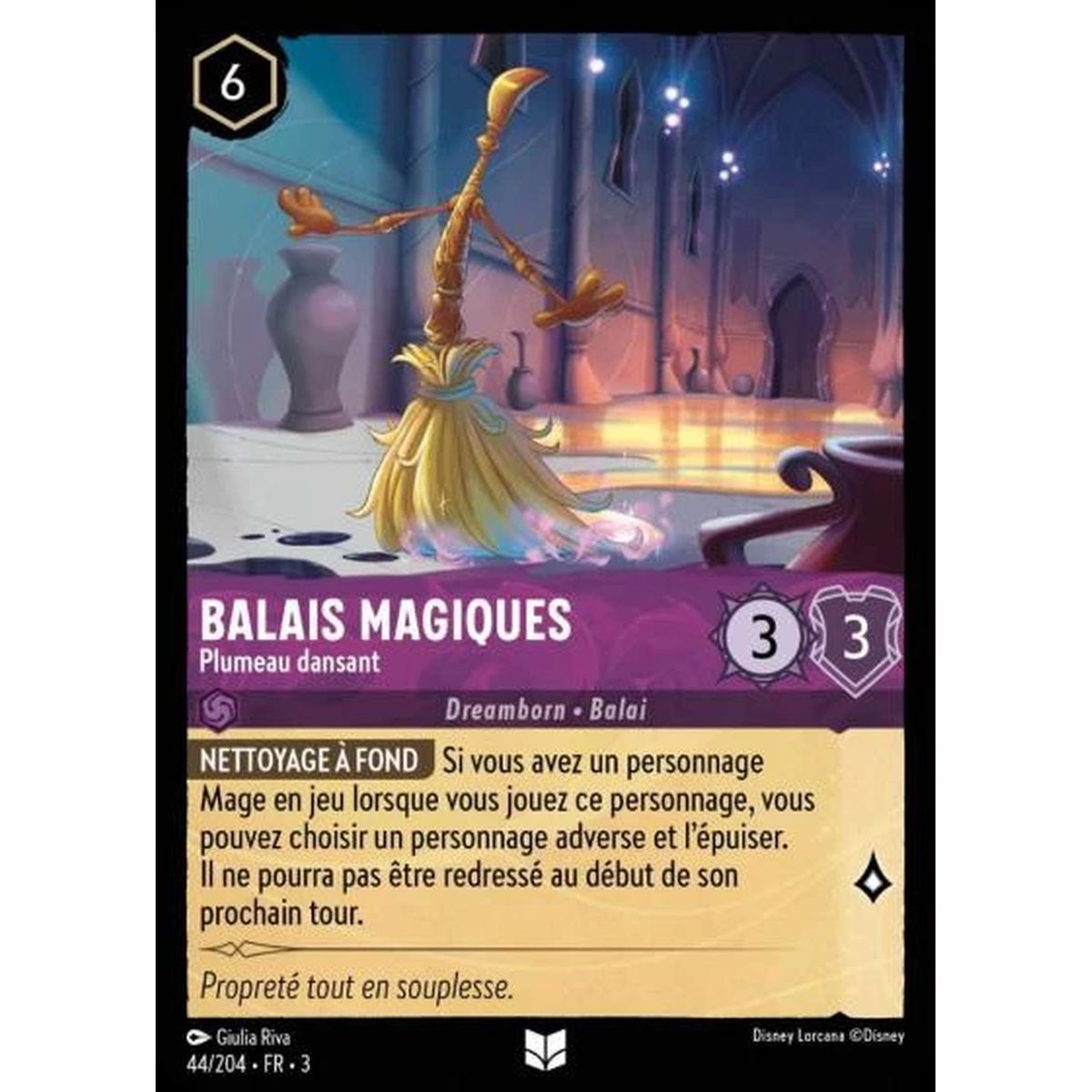 Item Balais magiques, Plumeau dansant - 44/204 - ITI - Les Terres d'Encres - Brillante - Premium - Français