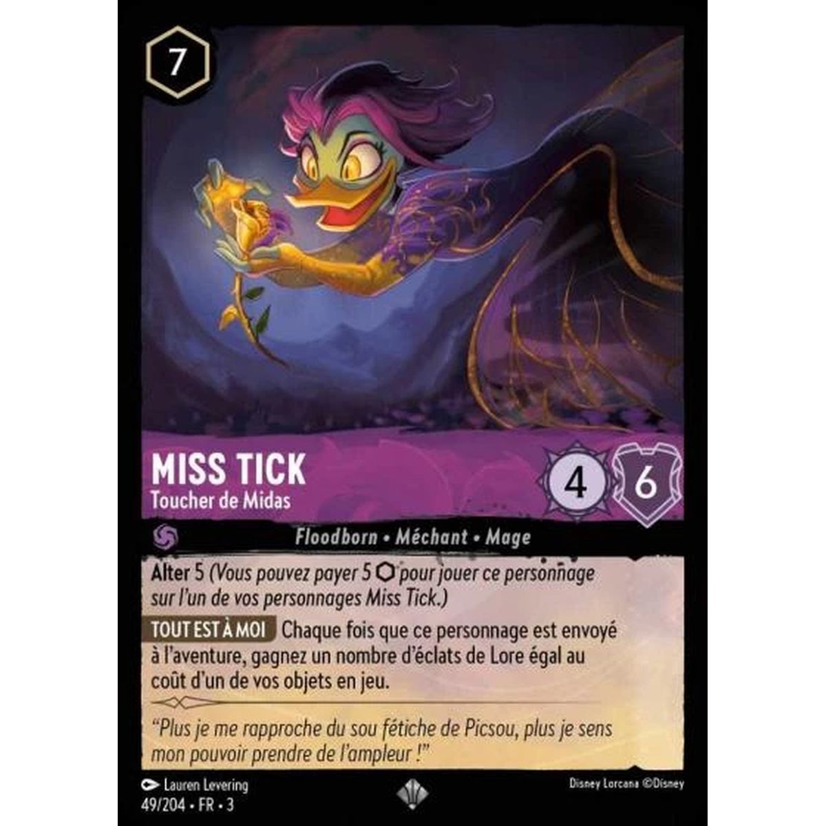 Miss Tick, Toucher de Midas - 49/204 - ITI - Les Terres d'Encres - Super Rare - Français