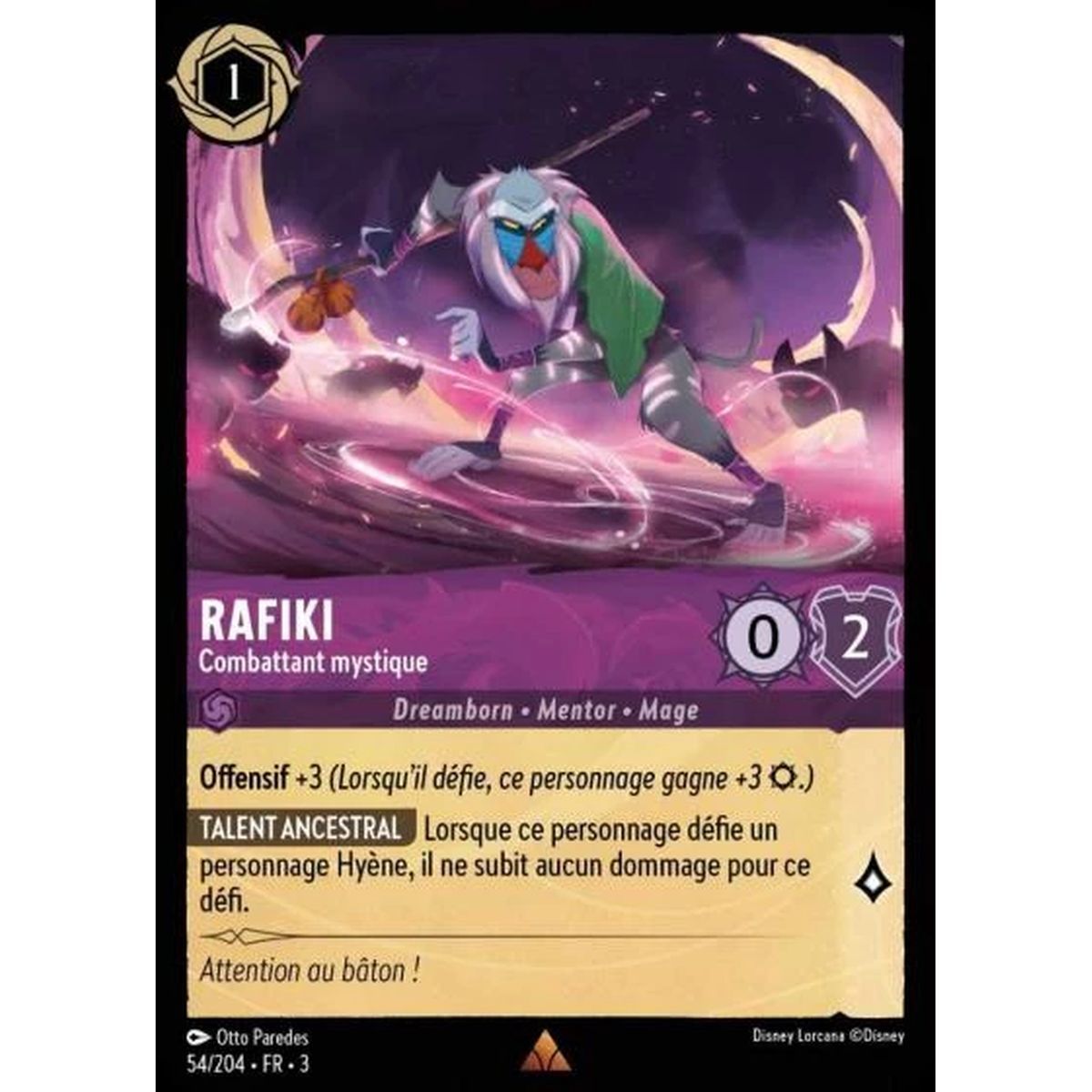 Item Rafiki, Combattant mystique - 54/204 - ITI - Les Terres d'Encres - Brillante - Premium - Français