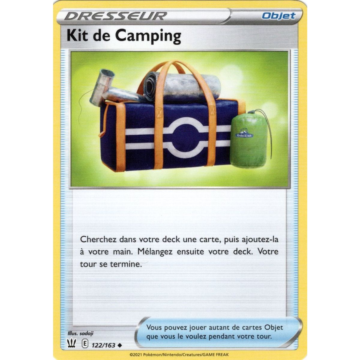 Item Kit de Camping - Peu Commune 122/163 - Epee et Bouclier 5 Style de Combat