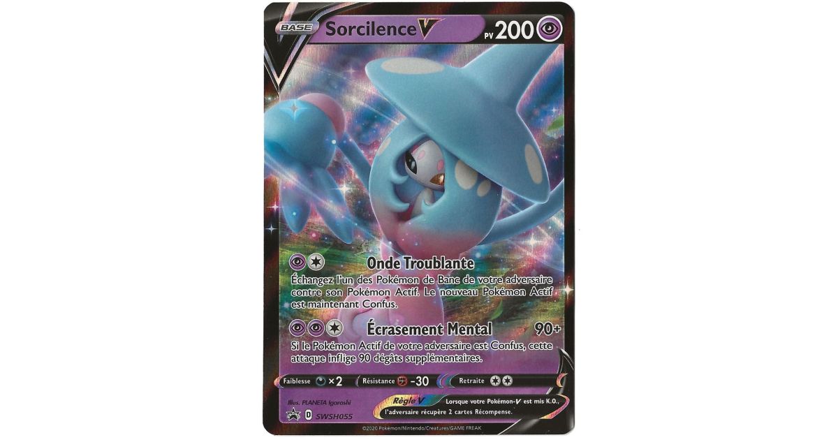 Carte Pokémon Sorcilence V Officielle version Française PROMO SWSH055