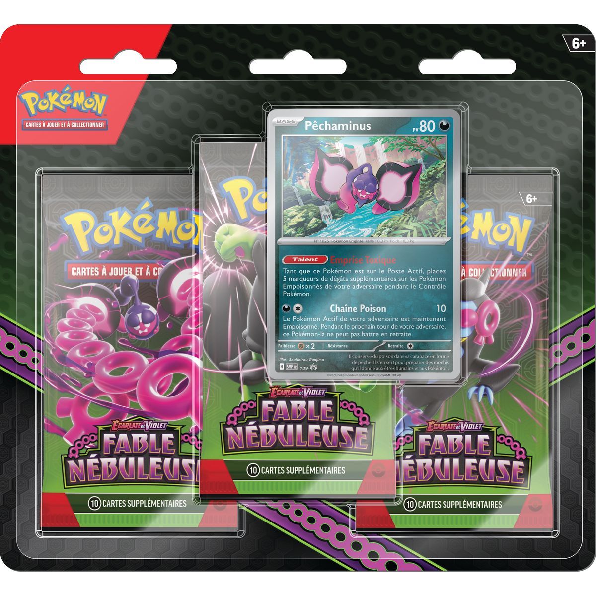 Item Pokémon - Tri-Pack - Ecarlate et Violet - Fable Nébuleuse - [SV06.5 - EV06.5] - Péchaminus - FR