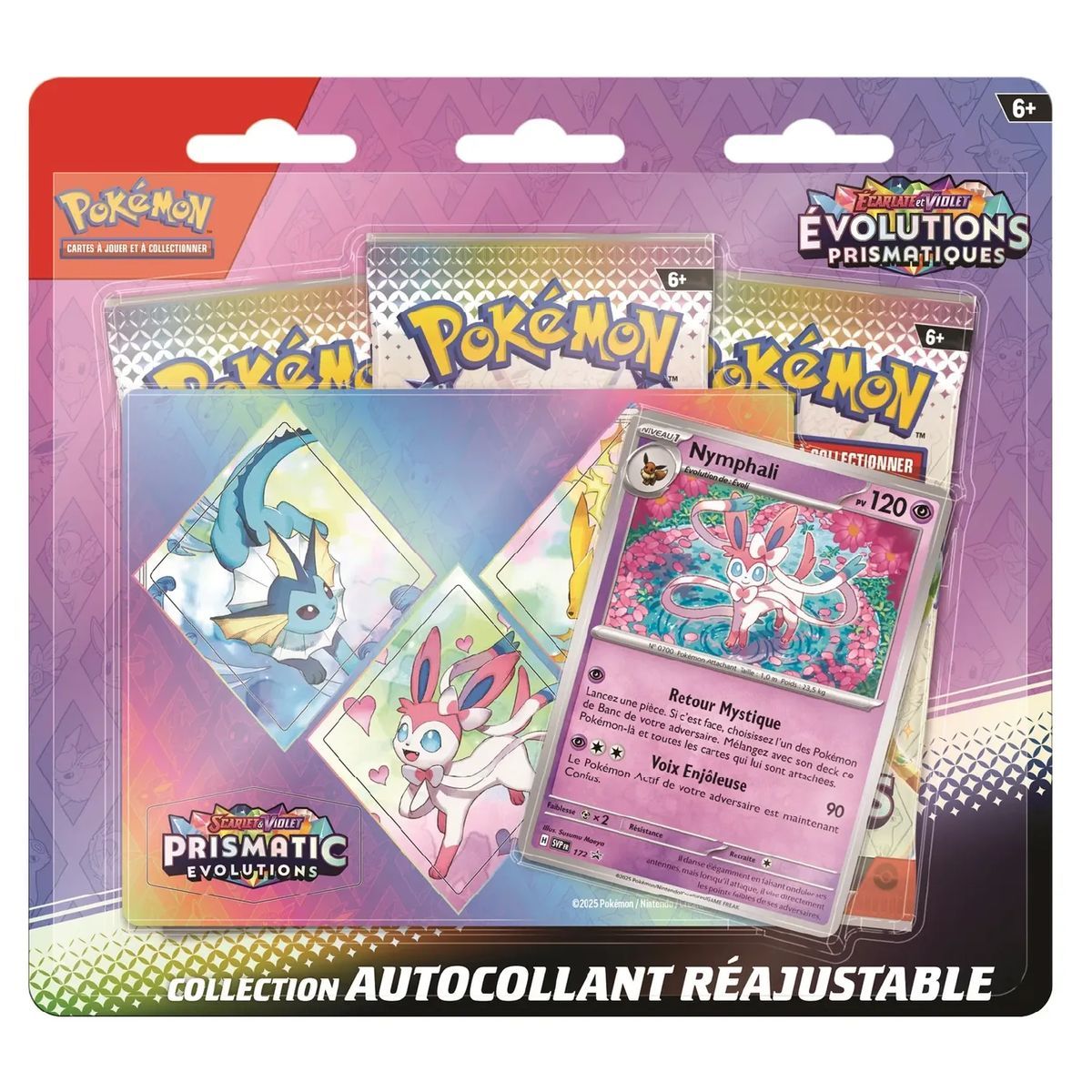 photo Pokémon - Tri-Pack - Nymphali/Givrali/Phyllalli - Ecarlate et Violet - Evolutions Prismatiques [SV8.5][EV08.5] - FR (Modèle Aléatoire)