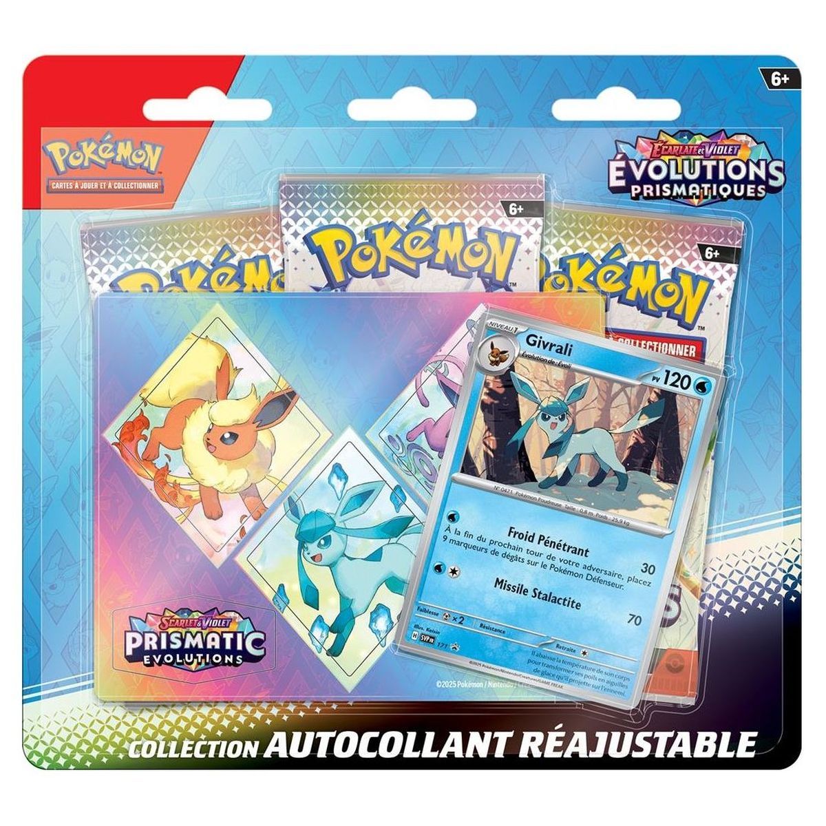 Pokémon - Tri-Pack - Nymphali/Givrali/Phyllalli - Ecarlate et Violet - Evolutions Prismatiques [SV8.5][EV08.5] - FR (Modèle Aléatoire)