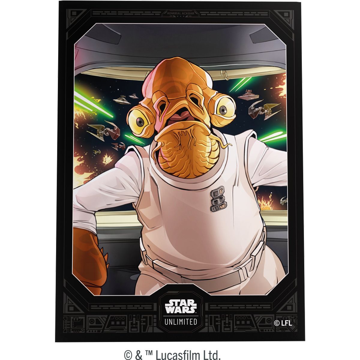 Protèges Cartes - Standard - Amiral Ackbar - Star Wars : Unlimited - Gamegenic (60)